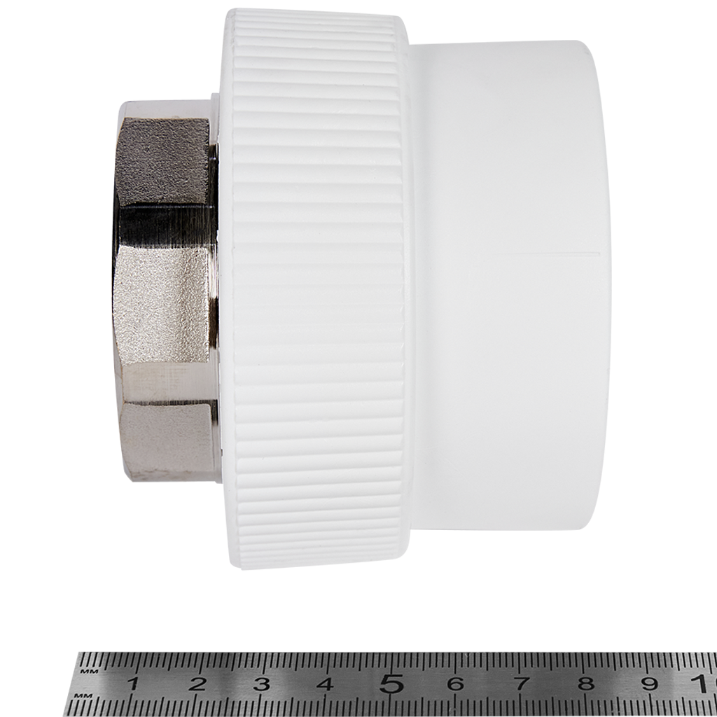 Муфта комбинированная Pro Aqua d= 50-2 PP-R под ключ ВР Белая