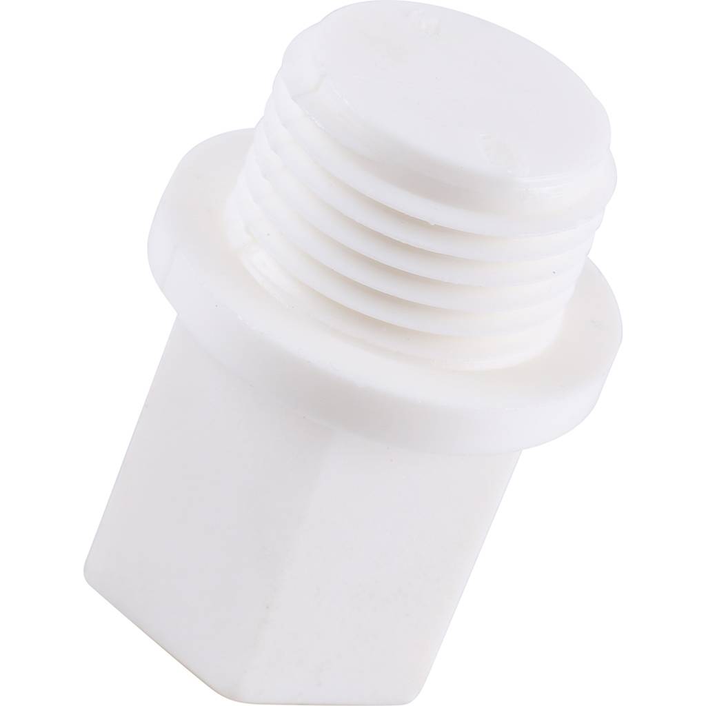 Заглушка Kalde d=20 с резьбой для полипропиленовых труб под сварку (цвет белый)