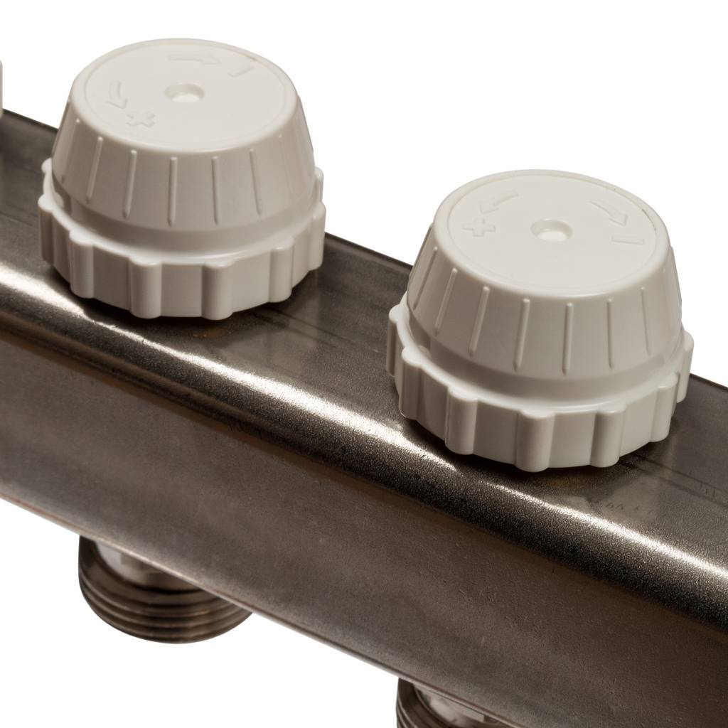 Коллектор из нержавеющей стали без расходомеров STOUT 7 выходов, SMS 0922 000007