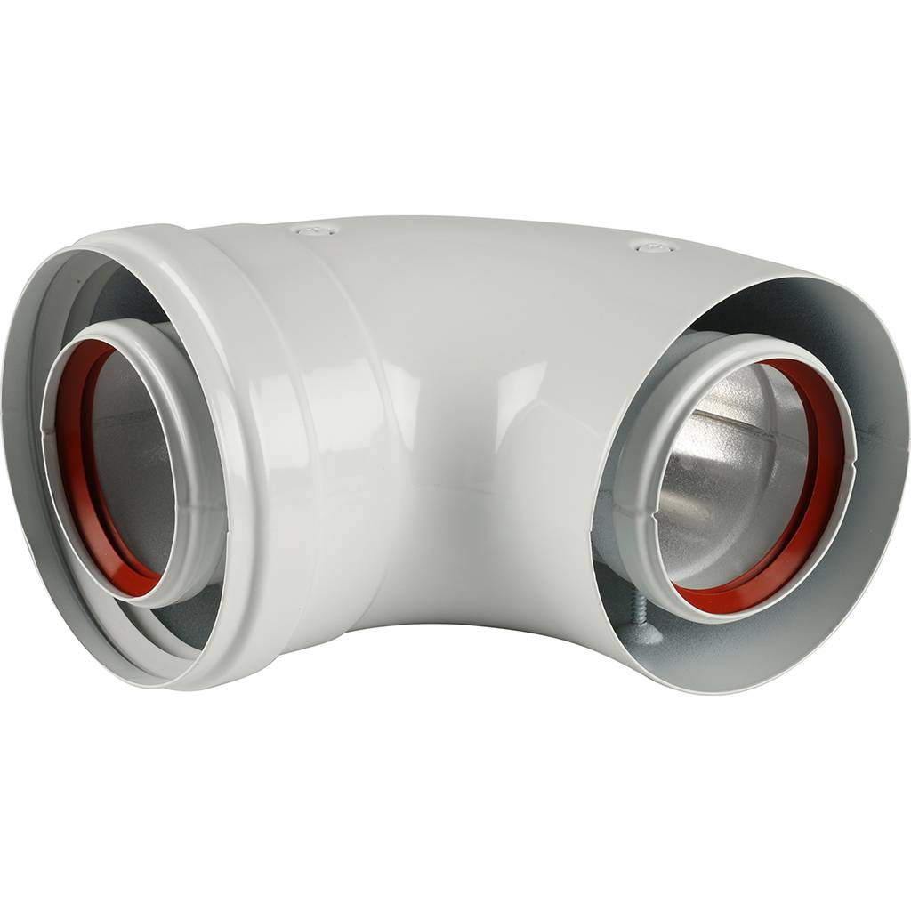 Отвод Baxi KHG (New) DN 60/100 коаксиальный 90 (для котла)