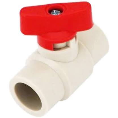 Мини-кран шаровой Kalde d=32 с белой ручкой для полипропиленовых труб под сварку (цвет белый), 3242-vlm-320000