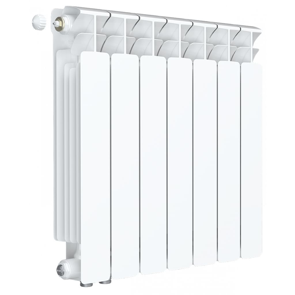 Радиатор биметаллический RIFAR BASE VENTIL 500 7 секции BVRL нижнее правое подключение (белый RAL 9016), 1RB50.VС-7