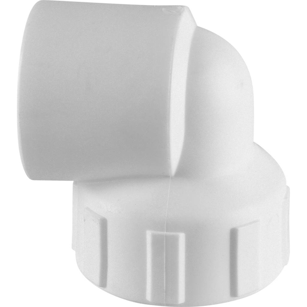 Угольник Политэк 32x1 с внутренней резьбой для полипропиленовых труб под сварку (цвет белый)