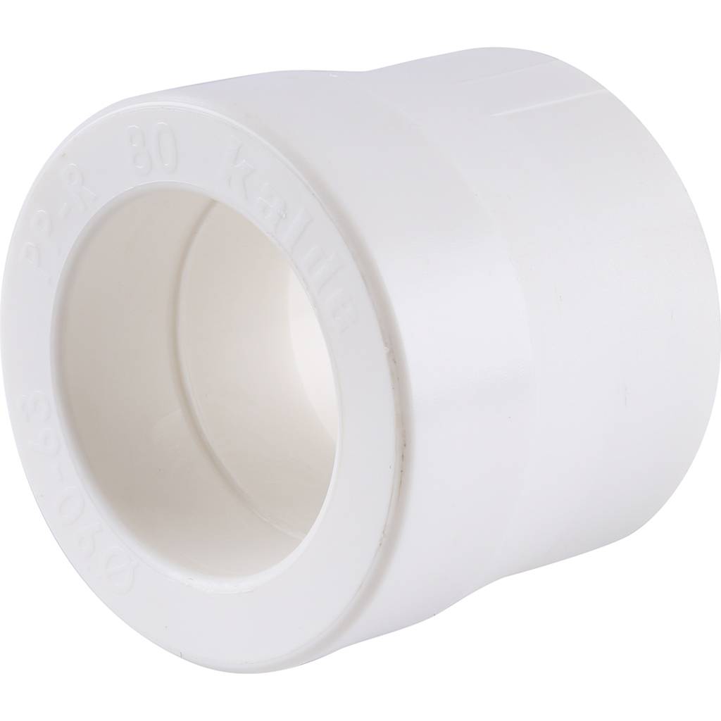 Муфта переходная Kalde 90x63 для полипропиленовых труб под сварку (цвет белый)