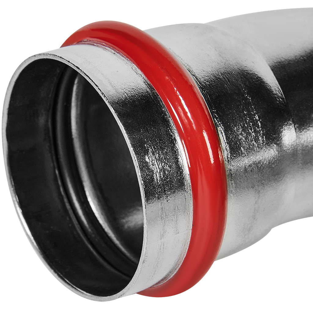 Угольник ROMMER однораструбный 90°-НПр, 54, из нержавеющей стали прессовой