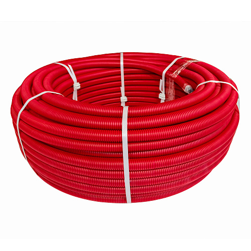 Труба EVOH PE-Xa в гофроизоляции 16х2,2х23, 100м красная, RTP