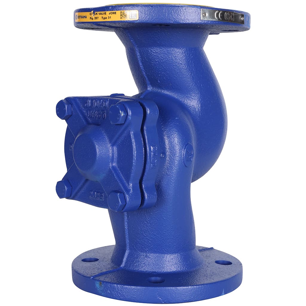 Клапан обратный подъемный ZETKAMA 287A Ду65 Ру16 фланцевый из чугуна, 287A065C31