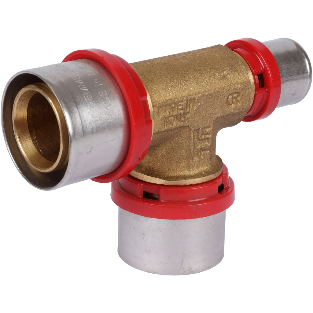 Тройник TIEMME редукционный 32x32x20 для металлопластиковых труб прессовой, 1650143