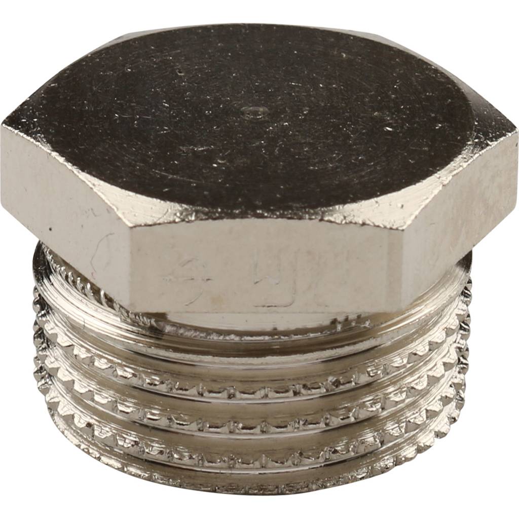 Заглушка TIEMME НР никелированная 1/2 для стальных труб резьбовой, 1500172