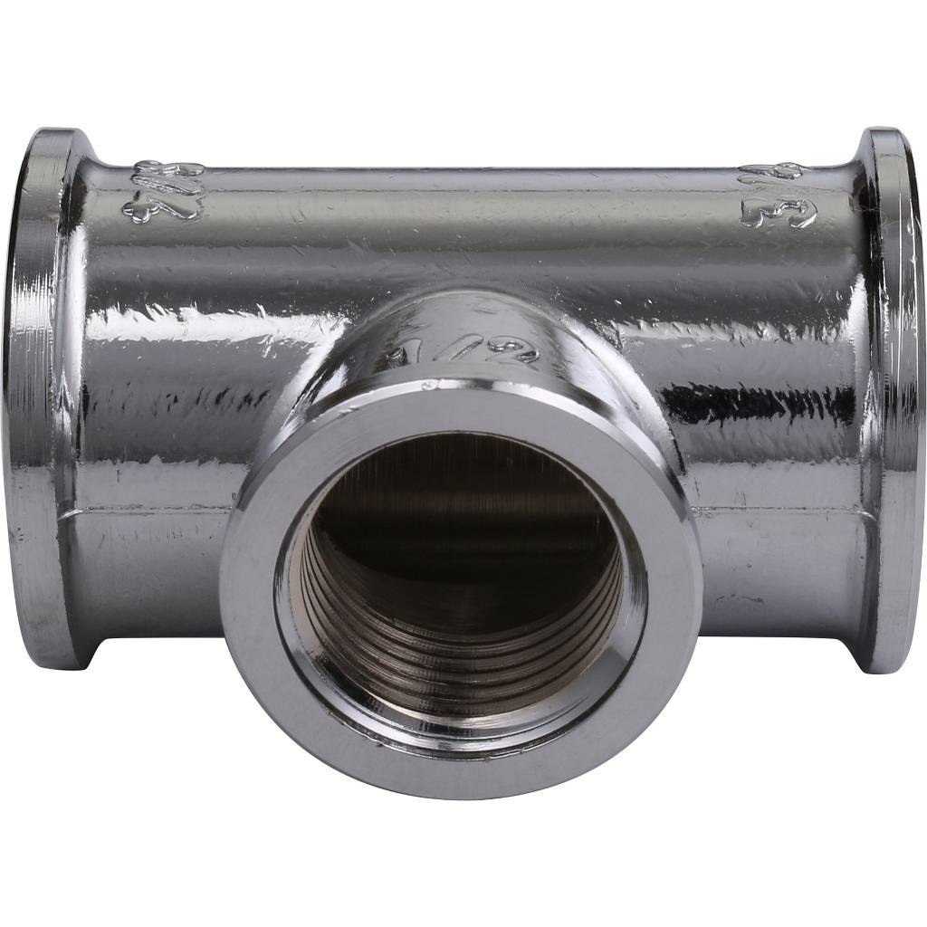 Тройник TIEMME 3/4х1/2х3/4 ВР хром, 1500596
