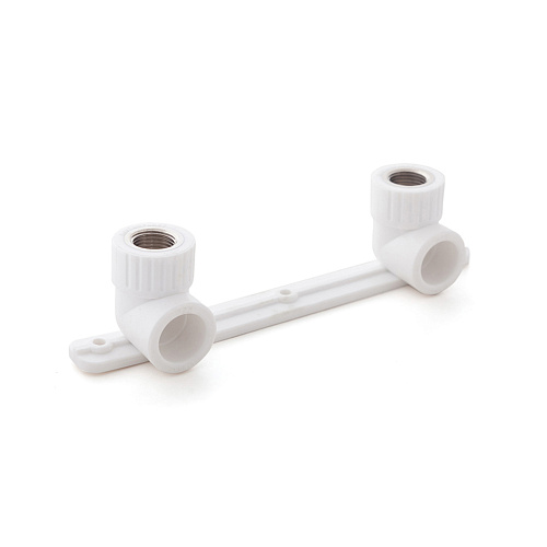 Угольник комбинированный под смеситель PPR внутренняя резьба 25х 1/2,  белый, РТП