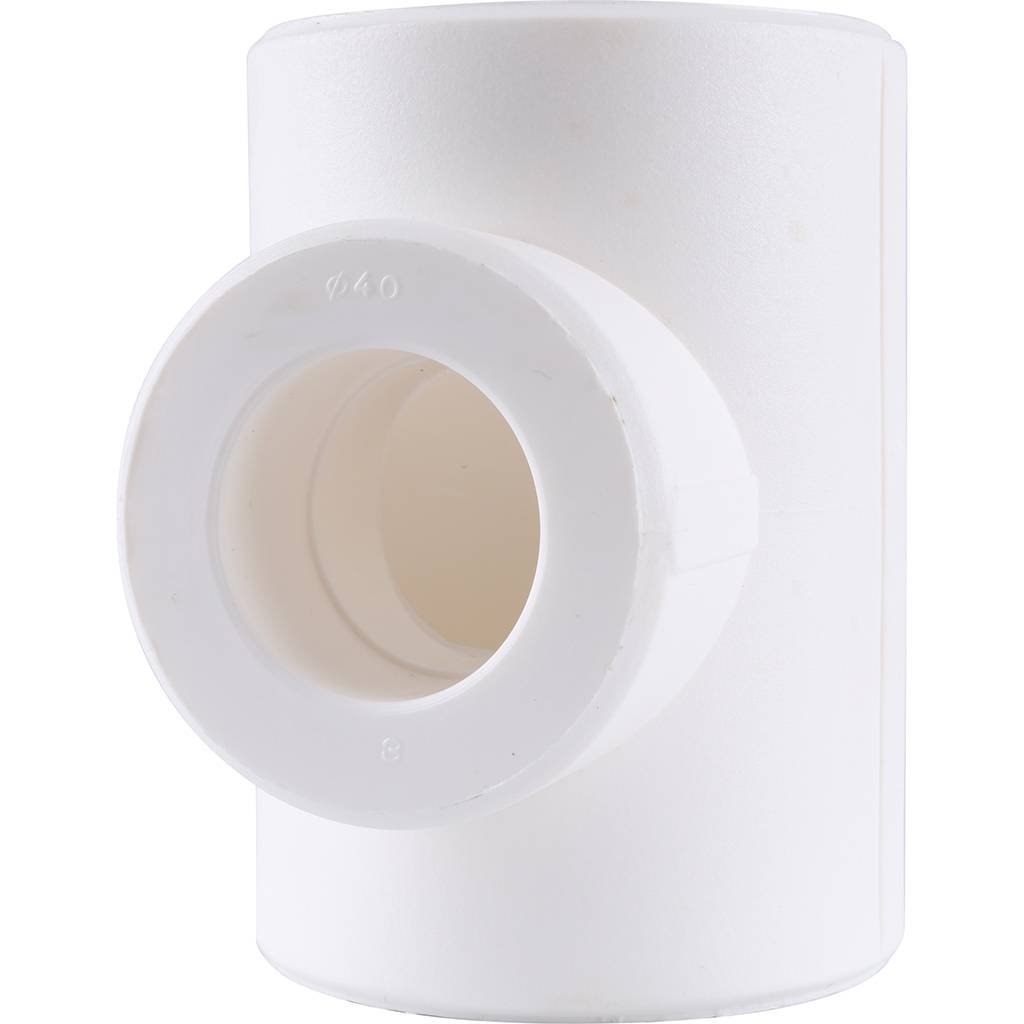 Тройник переходной Kalde 63x40x63 для полипропиленовых труб под сварку (цвет белый)