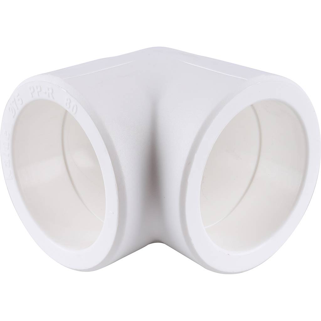 Угольник 90* Kalde d=75 для полипропиленовых труб под сварку (цвет белый)