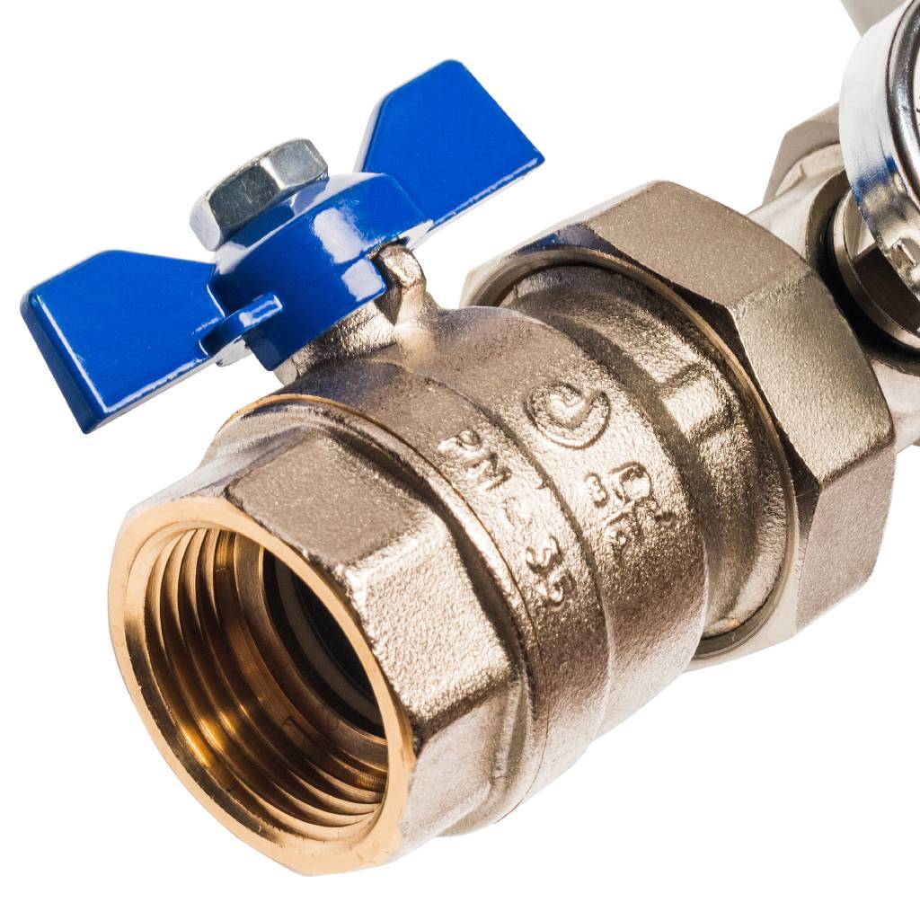 Распределительный коллектор из латуни с расходомерами STOUT 9 выходов, SMB 0473 000009