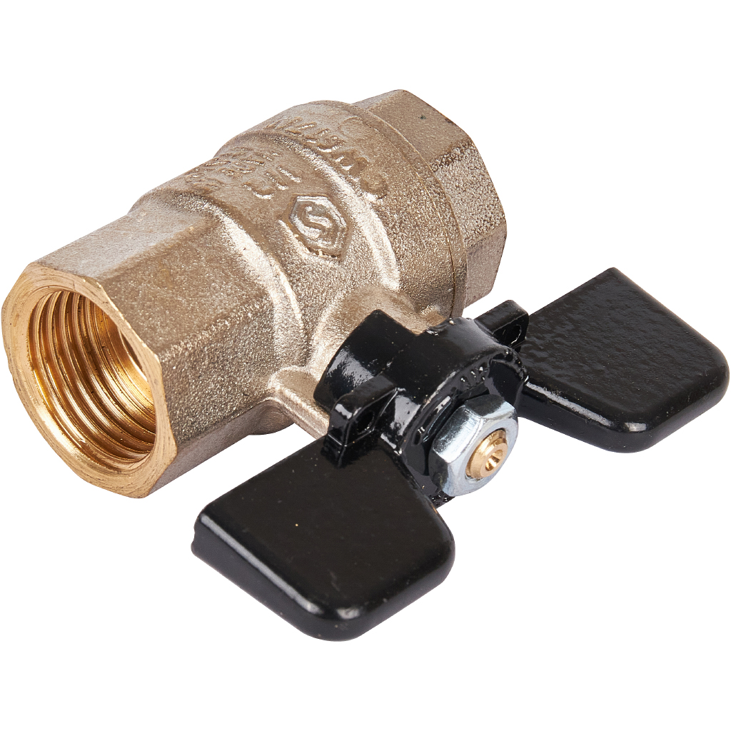 Кран шаровой STOUT полнопроходной, ВР/ВР, ручка бабочка 1/2