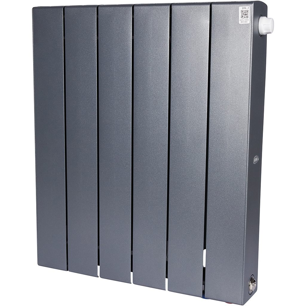 Радиатор биметаллический RIFAR SUPReMO VENTIL 500 SVR 6 секций нижнее правое подключение (Цвет ТИТАН), 4RS50.VR-6-TI