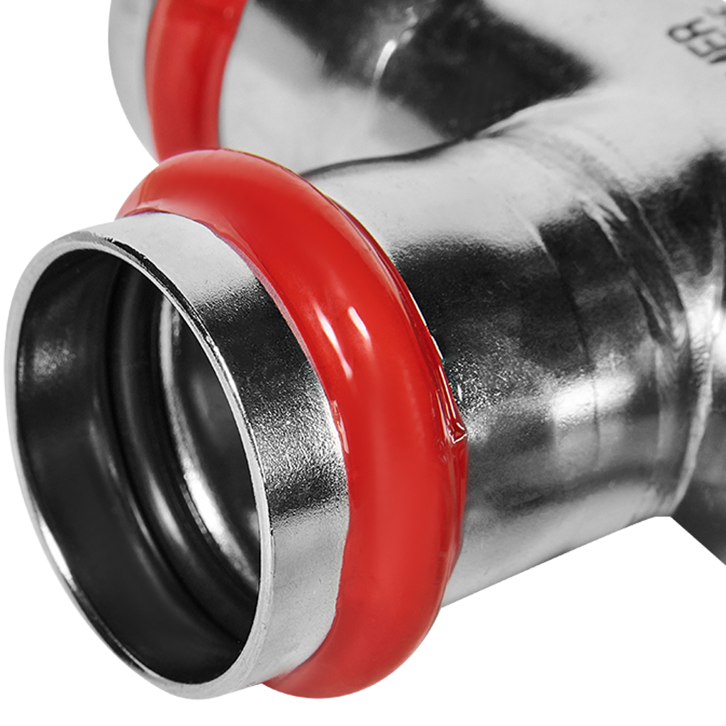 Тройник переходной ROMMER 35х28х35 из нержавеющей стали прессовой