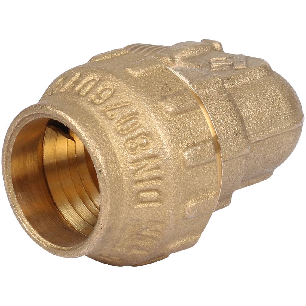 Угольник TIEMME с наружной резьбой 20х1/2 для труб ПНД винтовой, 3400047