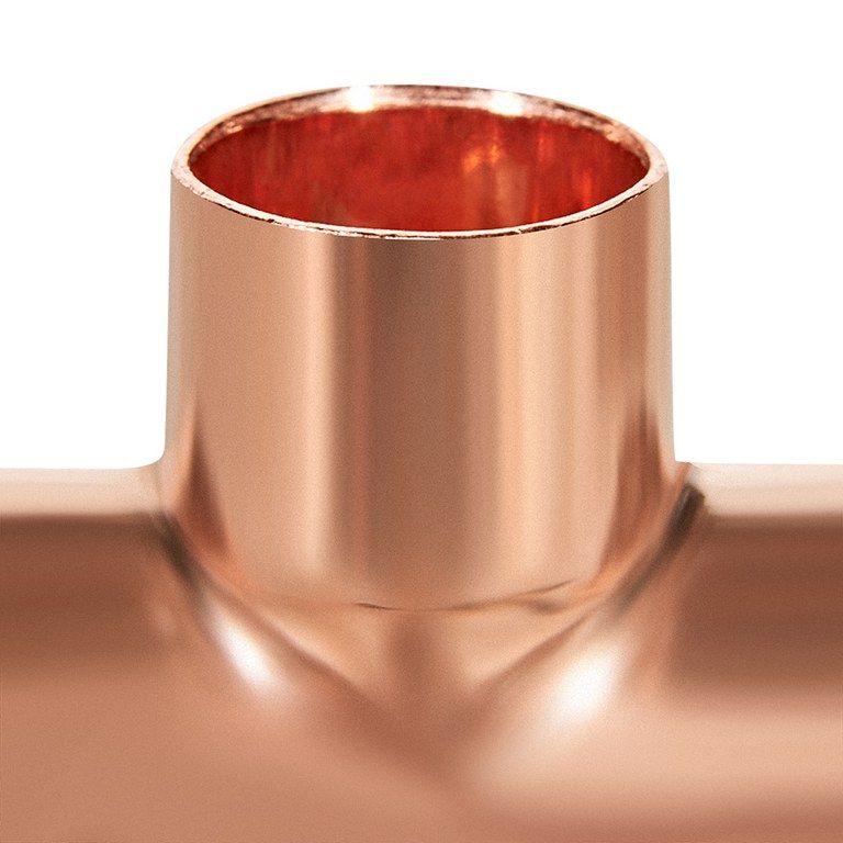 Тройник JINTIAN ВП 22x15x22 из меди под пайку JT-15130221522