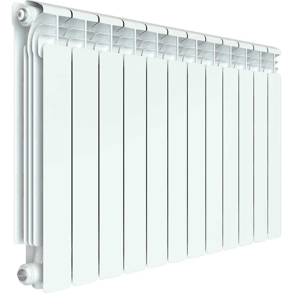 Радиатор алюминиевый RIFAR ALUM VENTIL 500 VR 12 секции нижнее правое подключение (белый RAL 9016), 2RАl50.VR-12