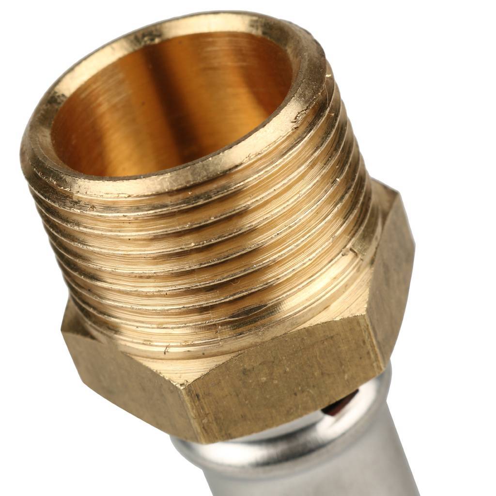 Переходник STOUT с наружной резьбой 3/4 x16 для металлопластиковых труб прессовой, SFP-0001-003416