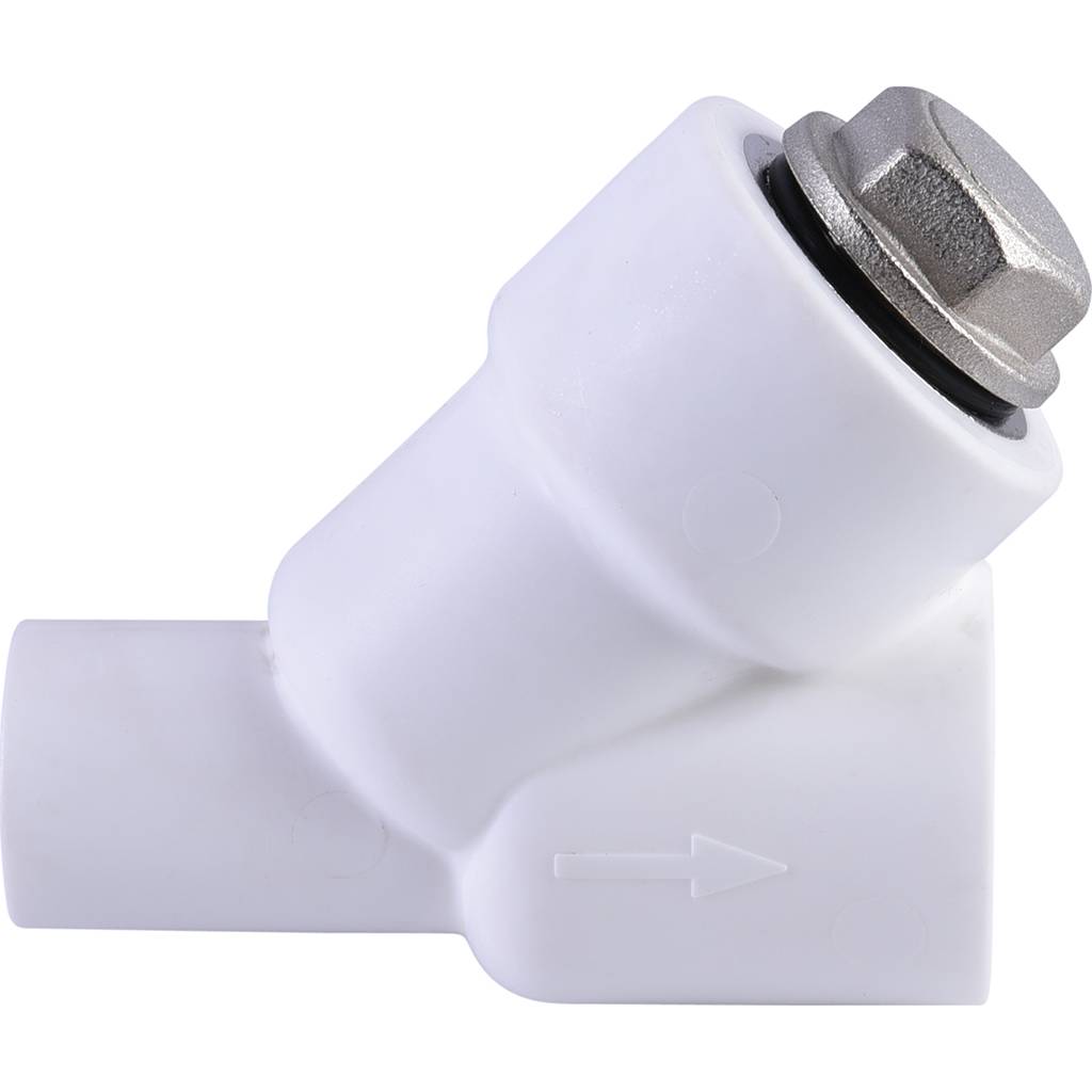 Фильтр Политэк d=20 для полипропиленовых труб под сварку (ВН-НР) (цвет белый), 9100312012