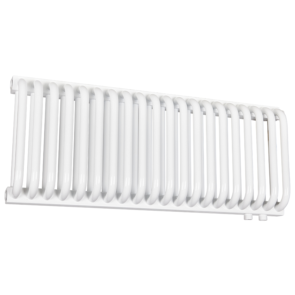 2-х трубчатый радиатор стальной ROMMER RST 2030/20 секций нижнее правое подключение RAL9016, RST-203020-020