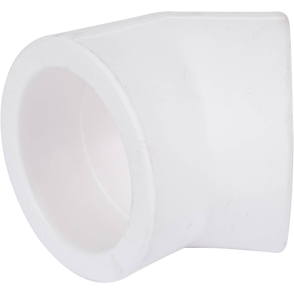Угольник Kalde d=63 45* для полипропиленовых труб под сварку (цвет белый), R.3212-elb-630045