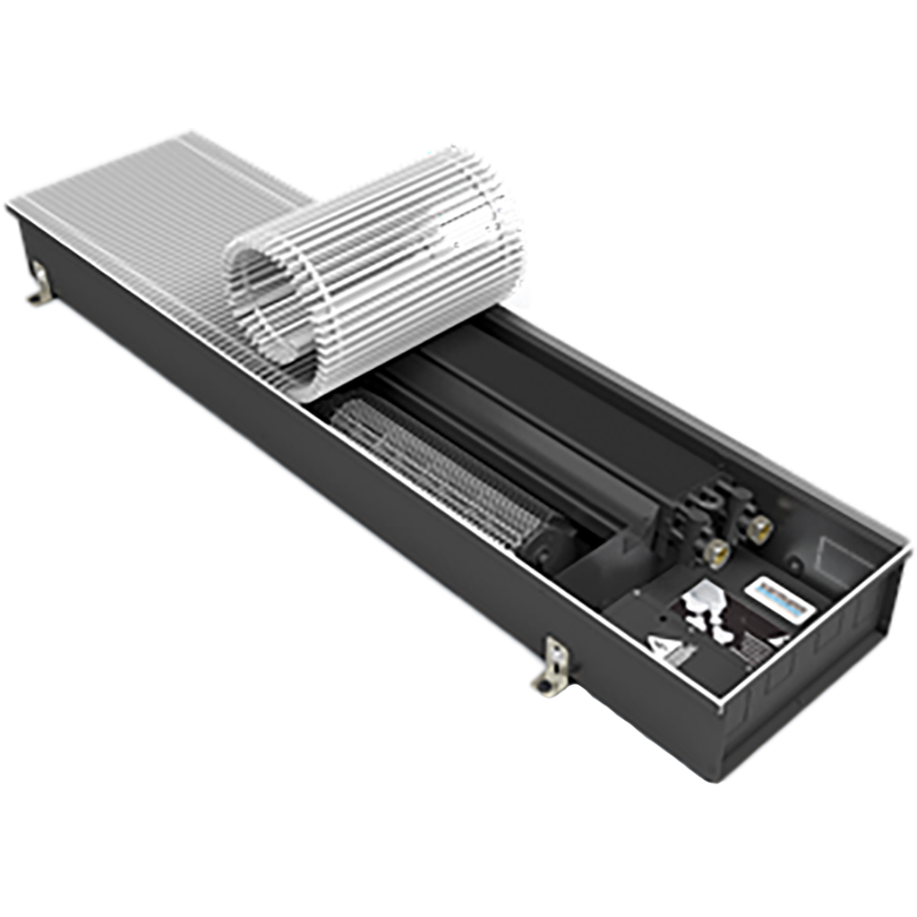 Внутрипольный конвектор VARMANN Qtherm 310x150x2250 RR U-образная рамка EV1 (анодированный в натурx алюминий), QHK2 310.150.2250 RR U EV1