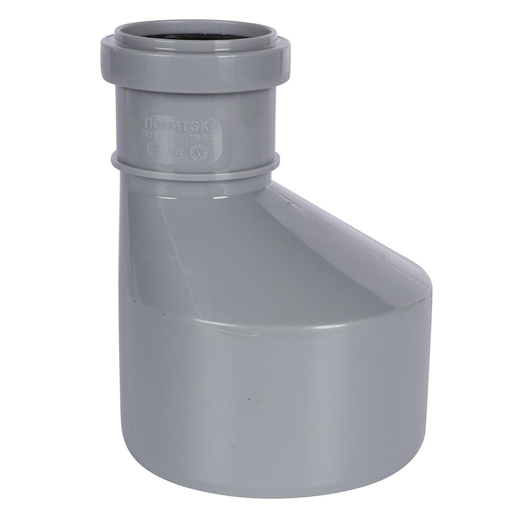 Переход эксцентрический Политэк 110/50 длинный, 511050