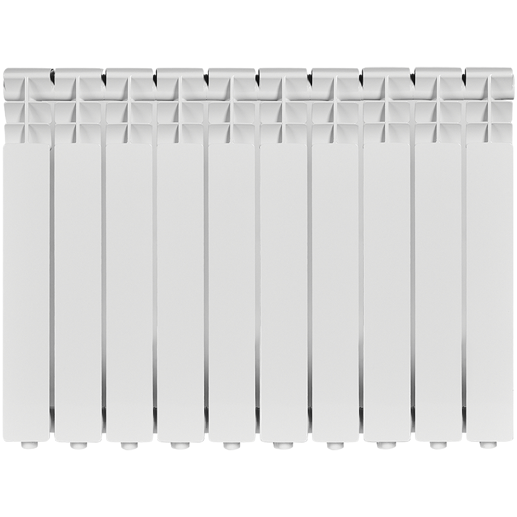 Радиатор алюминиевый ROMMER Optima 500 10 секций боковое подключение (RAL9016), RAL-0210-050010