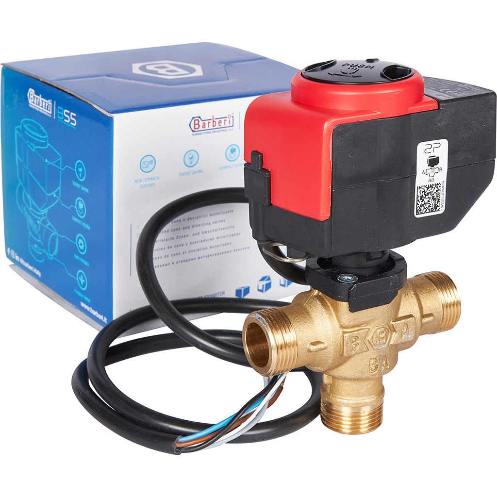 3-Ходовой зональный клапан, сервопривод 230V STOUT с кабелем 1м,, НР 3/4, SVM-0170-300020