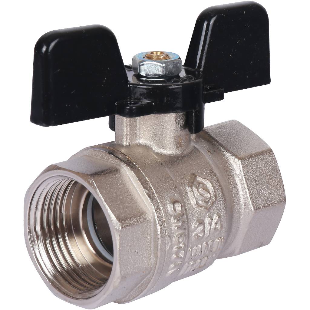 Кран шаровой стандартнопроходной STOUT SVB ВР/ВР, ручка бабочка 3/4, SVB-0012-000020