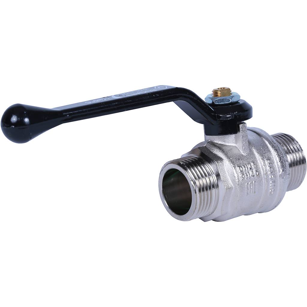 Кран шаровой BUGATTI Oregon (ручка-рычаг алюминий) нар-нар резьба 1, 03250028