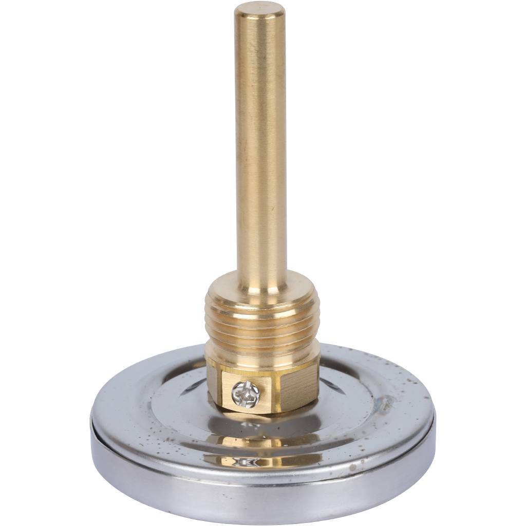 Термометр биметаллический погружной РОСМА 63 мм c гильзой 120 градусов 1/2 осевой шток 64х6 мм БТ-31.211