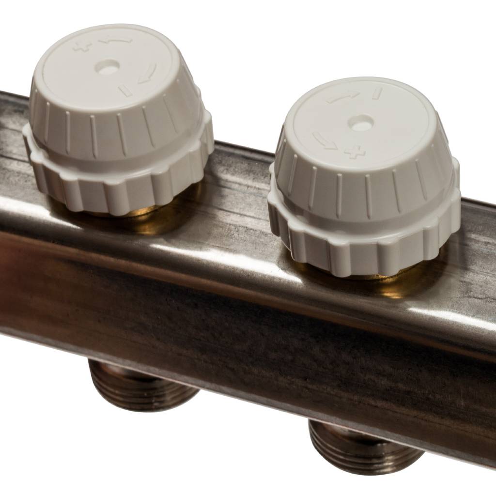 Коллектор из нержавеющей стали в сборе без расходомеров STOUT 9 выходов