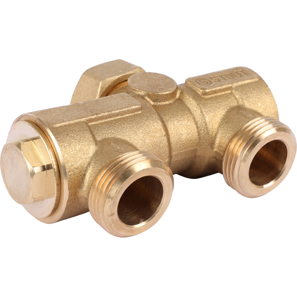 Комплект трехходового клапана STOUT для котла + бойлера 3/4 Kvs 4,4 м3/ч, SFB-0001-000001