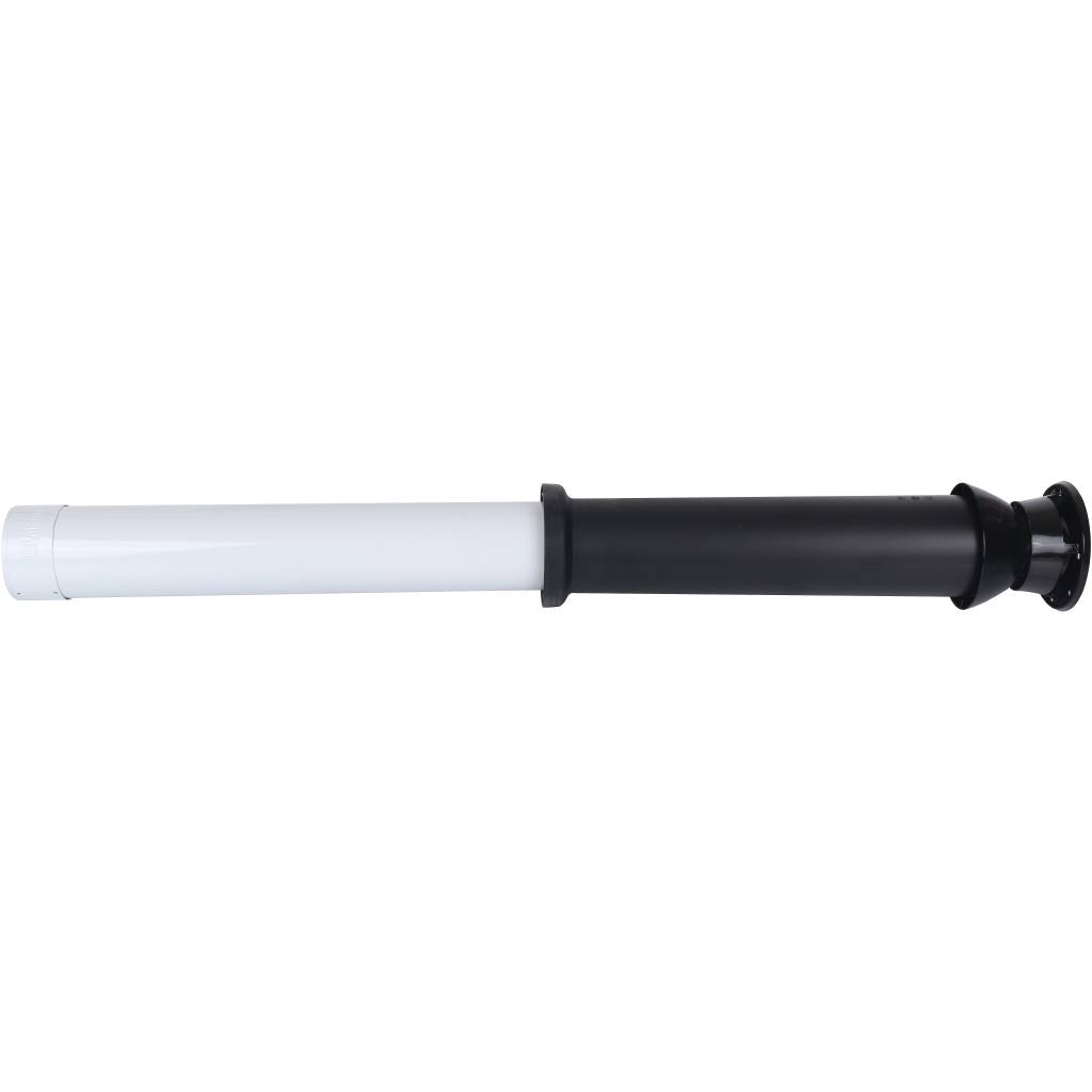 Базовый комплект Vaillant для вертикального прохода через крышу 80/125 мм PP. Цвет: черный