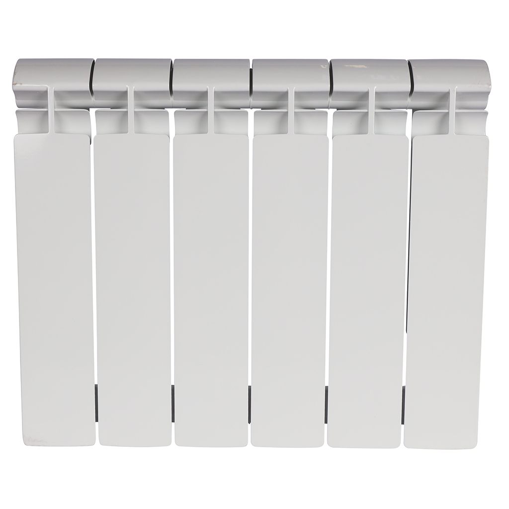 Радиатор биметаллический STOUT ALPHA 350 6 секций боковое подключение (белый RAL 9016), SRB-2310-035006