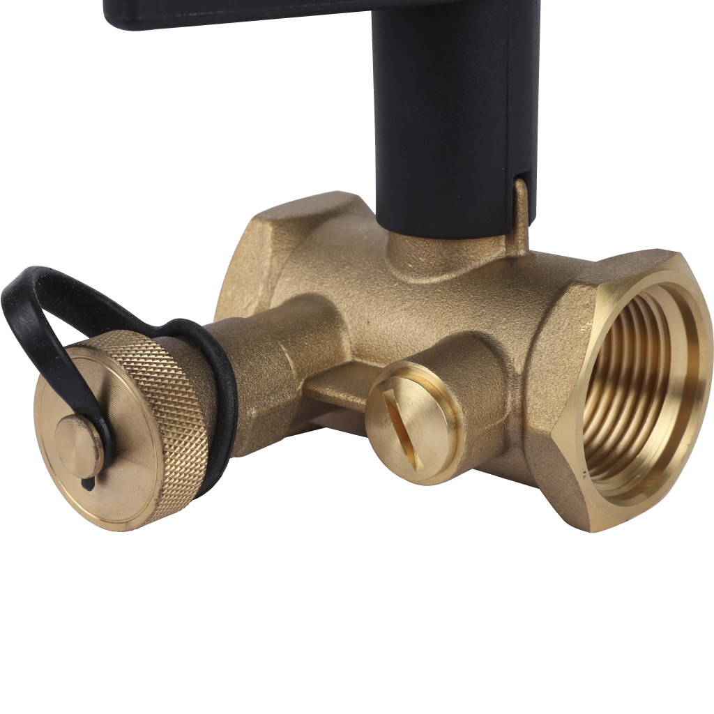 Клапан ручной БРОЕН Basic DN 025 PN 25 запорный с дренажем, 594765