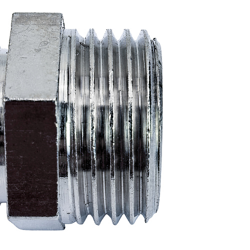 Штуцер для шланга, латунь, наружная резьба 14х1/2, никель, RTP