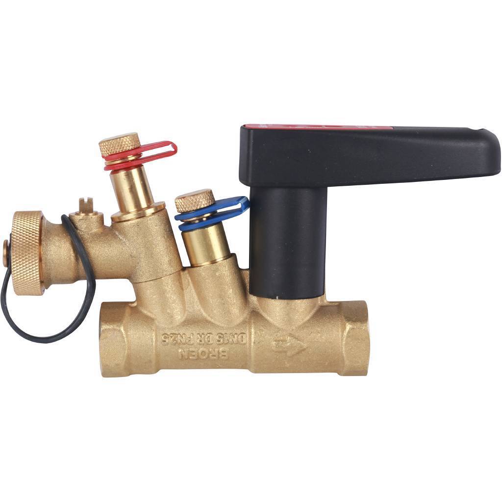 Клапан балансировочный БРОЕН Venturi FODRV DN 015 PN 25 ручной резьбовой с дренажем, 588210