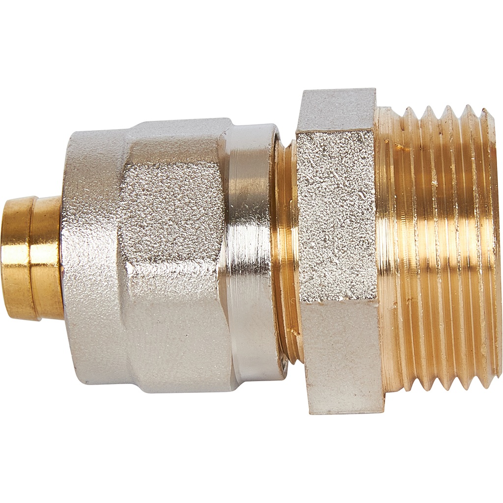 Переходник STOUT с наружной резьбой 3/4 х16 для металлопластиковых труб винтовой, SFS-0001-003416