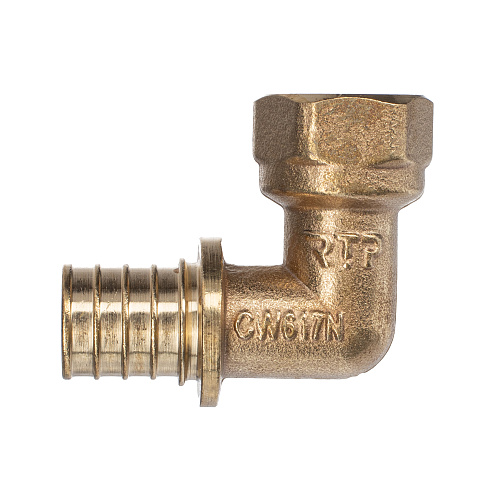 Угольник аксиальный, латунь, внутренняя резьба,20х1/2, желтый, RTP