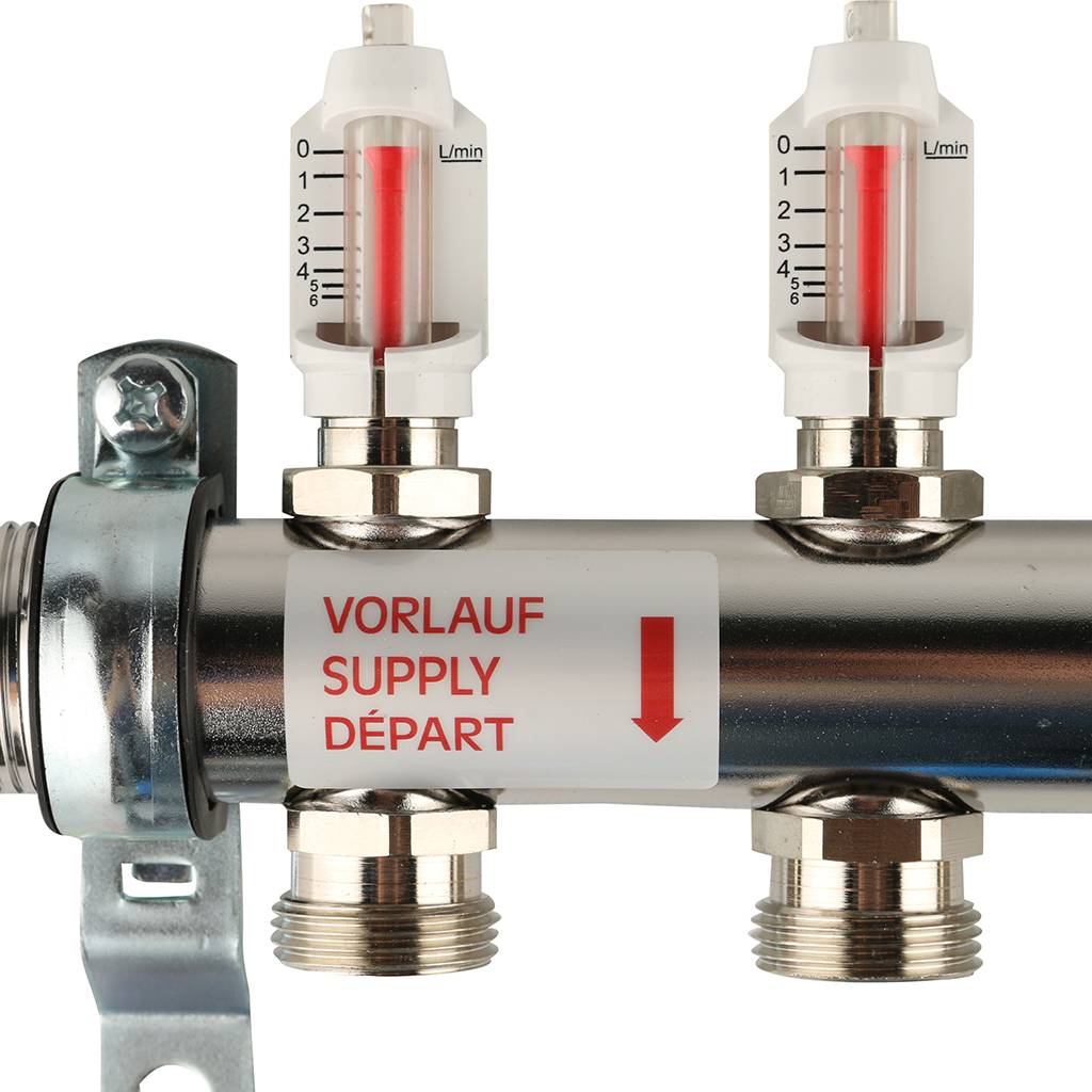 Распределительный коллектор РЕХАУ RAUTHERM S HKV-D на 6 контуров нерж .сталь (без шаровых кранов), 12080611002