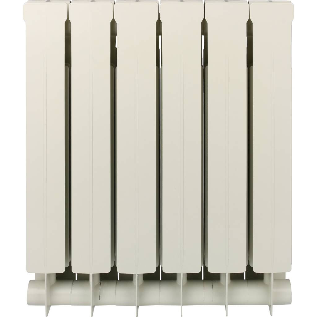 Радиатор биметаллический Global STYLE PLUS 500 6 секций боковое подключение (белый RAL 9010)