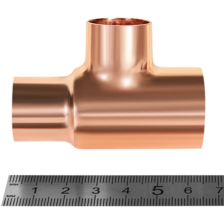 Тройник JINTIAN ВП 28x22x22 из меди под пайку, JT-15130282222