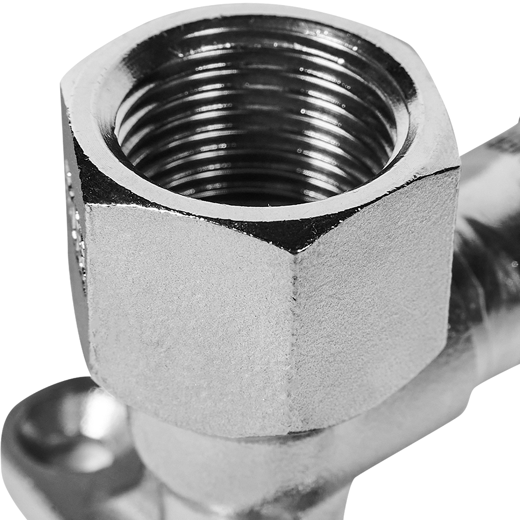 Угольник ROMMER настенный с креплением-ВР, 15х1/2, из нержавеющей стали прессовой