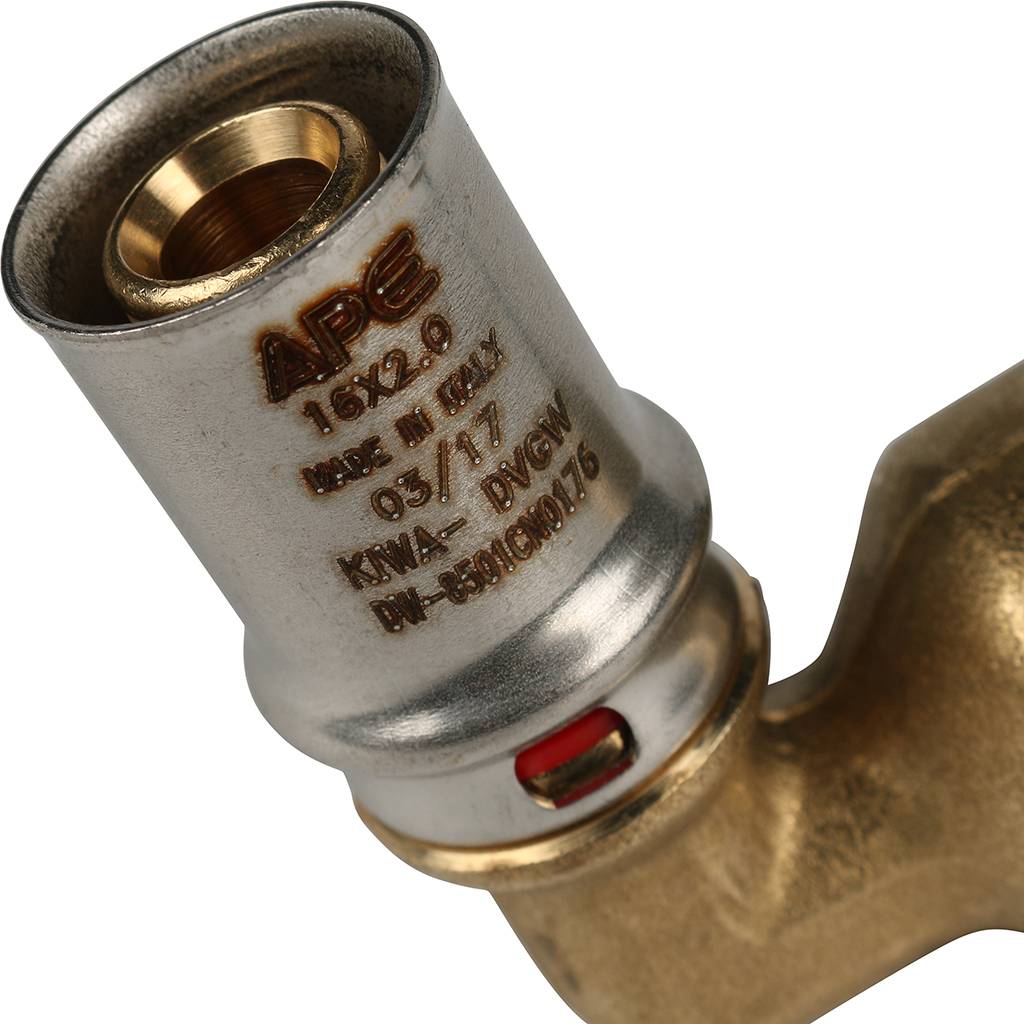 Угольник-переходник STOUT с внутренней резьбой 1/2 х16 для металлопластиковых труб прессовой, SFP-0010-001216