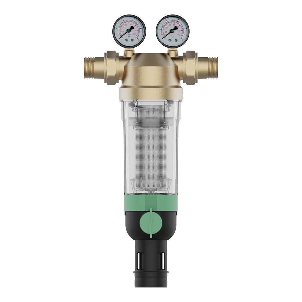 F76S-1С Фильтр тонкой очистки с обратной промывкой DN25 (1) 100мк до 40С ХК F76S-1С